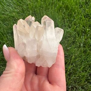 Clear Quartz Crystal Cluster - Translucent White From Madagascar